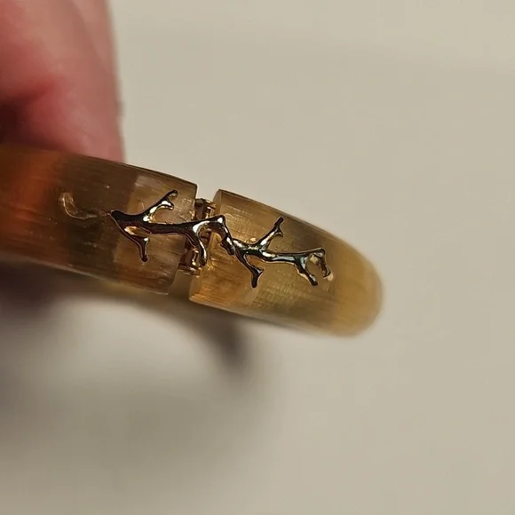 Alexis Bittar Golden Lucite Bangle - Picture 2 of 5